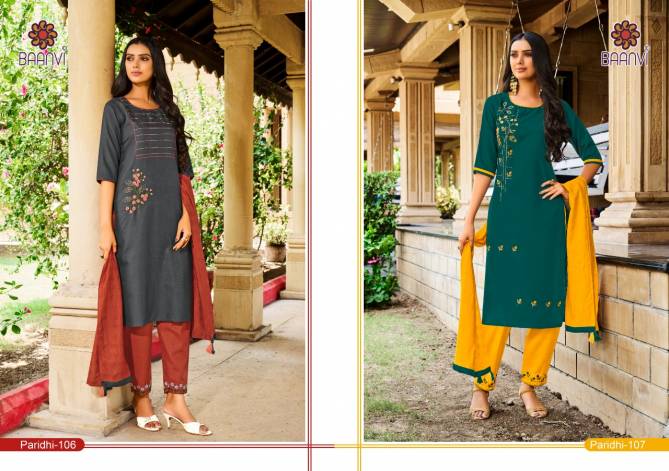 Baanvi Paridhi 1 New Latest Designer Kurti Pant With Dupatta Readymade Collection